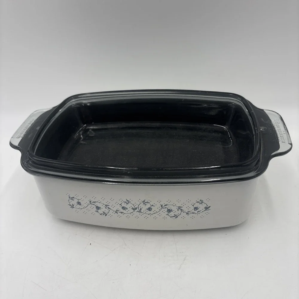 WEST BEND Vintage Slow Cooker 4 QT: Replacement Ivy Pattern Pot/Pan W/Lid